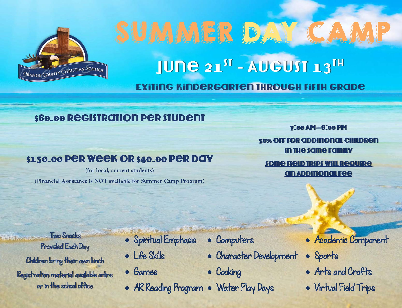 Summer Camp Orange County Christian School